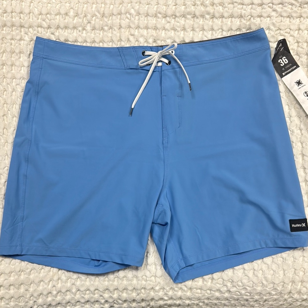 Hurley Blue Board Shorts with Drawstring Waist